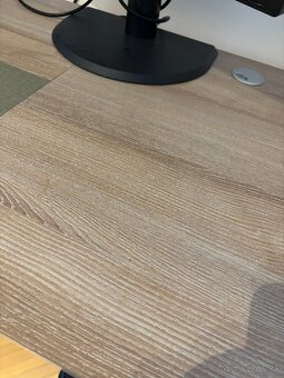 Písací stôl - výškovo nastavilteľný farba dub - 6