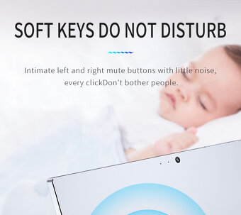 Bezdrôtová nabíjateľná bluetooth myš - svetlomodrá - 6