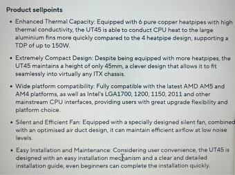 CPU chladič TEUCER UT45 - 6Heat Pipe - 6