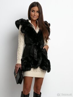 Kožušinová vesta veľ. S - 6