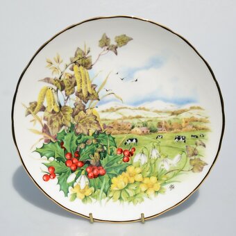 Kompletná sada 4 porcelánové taniere - 4 ročné obdobia - 6