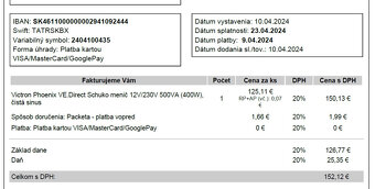 Menič napätia Wictron energy 12V 500W - 6