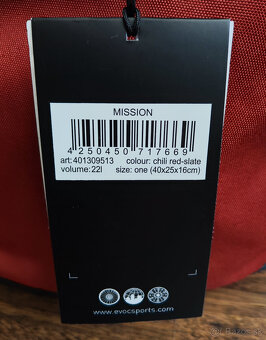 Batoh Evoc Mission 22 L Chili Red/Slate - 6