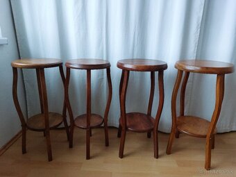 Drevený stojan na kvety - 3 kusy - 6