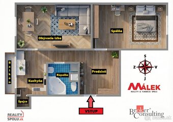 PREDAJ: Veľký 2-izbový byt (72 m²) s balkónom a špajzou – Li - 6