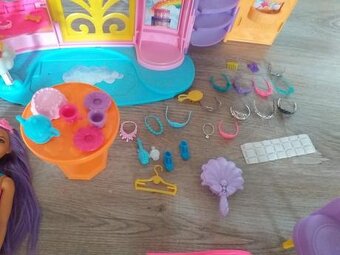 Barbie domček Dúhový zámok,bábika princezná zdarma - 6