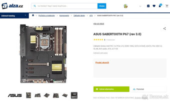 Herná doska ASUS SABERTOOTH P67 + THERMALARMOR | socket 1155 - 6