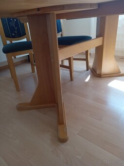 Masívny stôl a 3 stoličky - 6