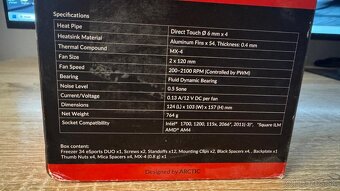 Chladič na procesor ARCTIC Freezer 34 eSports DUO Red - 6