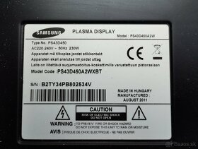Samsung PS43D450A2WXBT plasma 2ks na diely - 6