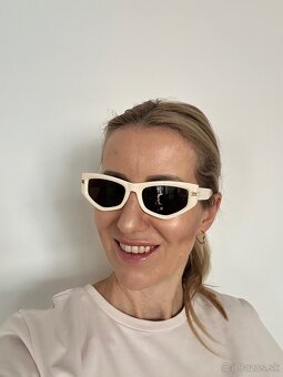 Slnečné okuliare biele fahion - 6