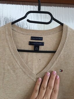 TOMMY HILFIGER originál smotanový damsky svetrik S - 6