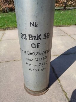 NABOJNICA 82mm x 760mm, JE ZNESKODNENA. - 6
