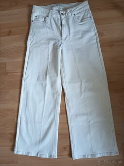 Biele džínsy v štýle culottes Tchibo 40/M - 6