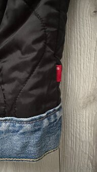 Pánska,zateplená,riflová,obojstranná bunda LEVIS - M - 6