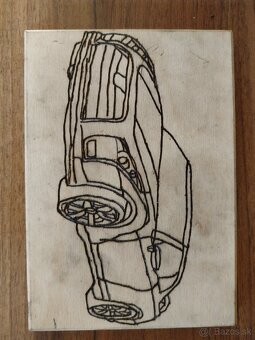 Autá vypálené do dreva. - 6