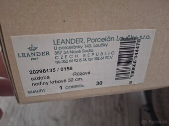 Leander ružový pozlátený porcelánový set - 6