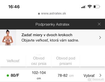 Astratex🍀NOVÁ🍀 podprsenka 80/F - 6