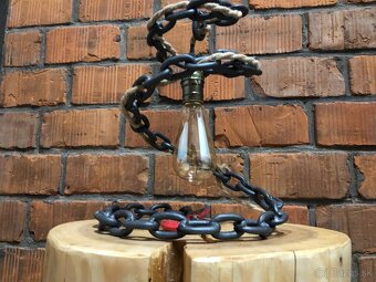 Industriálna lampa - reťaz+hák - 6