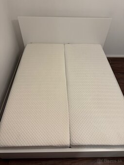 Posteľ MALM (IKEA) 160x200 + matrace + rošty - 6