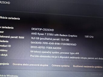 Lenovo V15 G2 so 16 gb ram 1000gb ssd diskom a ryzen 7 proce - 6