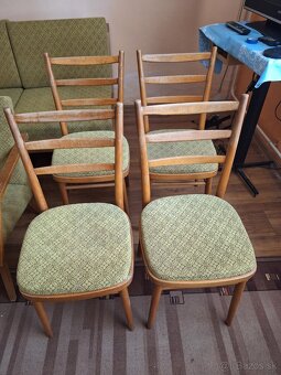 Pevné drevené retro staré stoličky na renováciu 4ks - 6