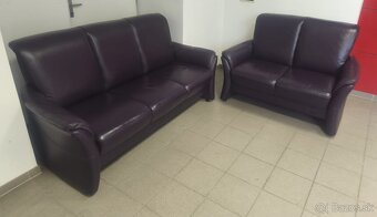 Kožená sedacia súprava 3+2 - ako NOVÁ, TOP STAV - 6