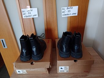 Dievčenské zatepl.clenkove topánky zn.Bata veľ.33 - 6