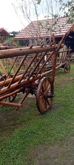 Starý drevený konský voz - rebriňak II - 6
