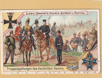 Vojenské litografie 1885 reklama 6 ks - 6