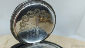 Predám starožitné tulované strieborné hodinky ANCRE 20te rok - 6