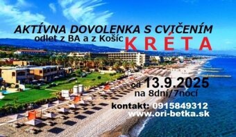 Pobyty s cvičením TURECKO, KRÉTA, CHORVÁTSKO, BOJNICE, EGYPT - 6