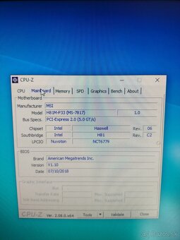 MSI H81M-P33, i3 4170 3,7Ghz, 8GB RAM - 6