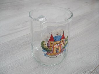 sadu troch starožitných sklenených pohárov - 6