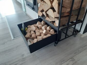Vozík na drevo, kôš na drevo, - 6