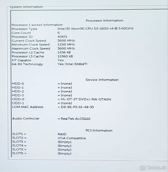 Dell precision 5810 Tower s Raidom - 6