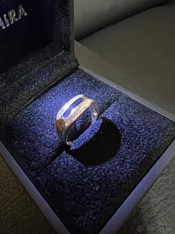 Zlatý dámsky prsteň - luxus - 6