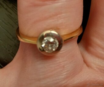 Prsteň s diamantom 0,31karátu solitér - 6