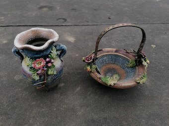 Predám keramická váza a košík - 6