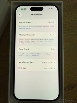 Apple iPhone 15 Pro 256GB Black Titanium - 6