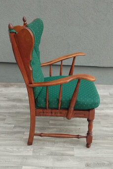 Kreslo s vysokým operadlom dánske. - 6