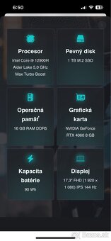 Herný notbook Acer Nitro 5 Black (AN517-55-91FA) - 6