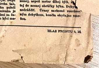 Noviny Hlas frontu Slovensky stat východný front RD - 6