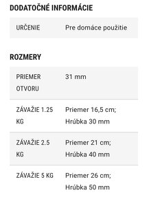 Predám novú komplet sadu zaváži na cvičenie - 6