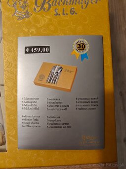 Bachmayer S.L.G. Milano 24ks príborový set nový - 6