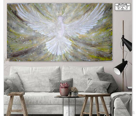 Obraz "Strážne krídla 3D malba ( 130x70 cm) - 6