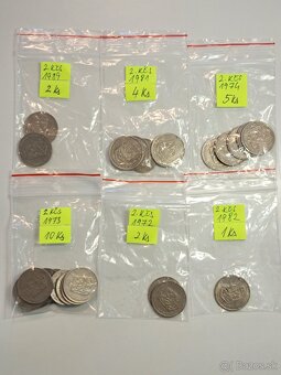 Mince 50 hal,1,2,5, kčs - 6