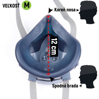 Polomaska 3M 6200 veľkosť M + filtre - 6