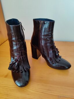 Dámske kožené členkové čižmy POLLINI - 6