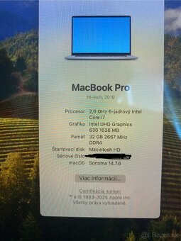 MacBook Pro 16” 2019 – i7/32GB/512GB/AMD + USB hub, TOP stav - 6